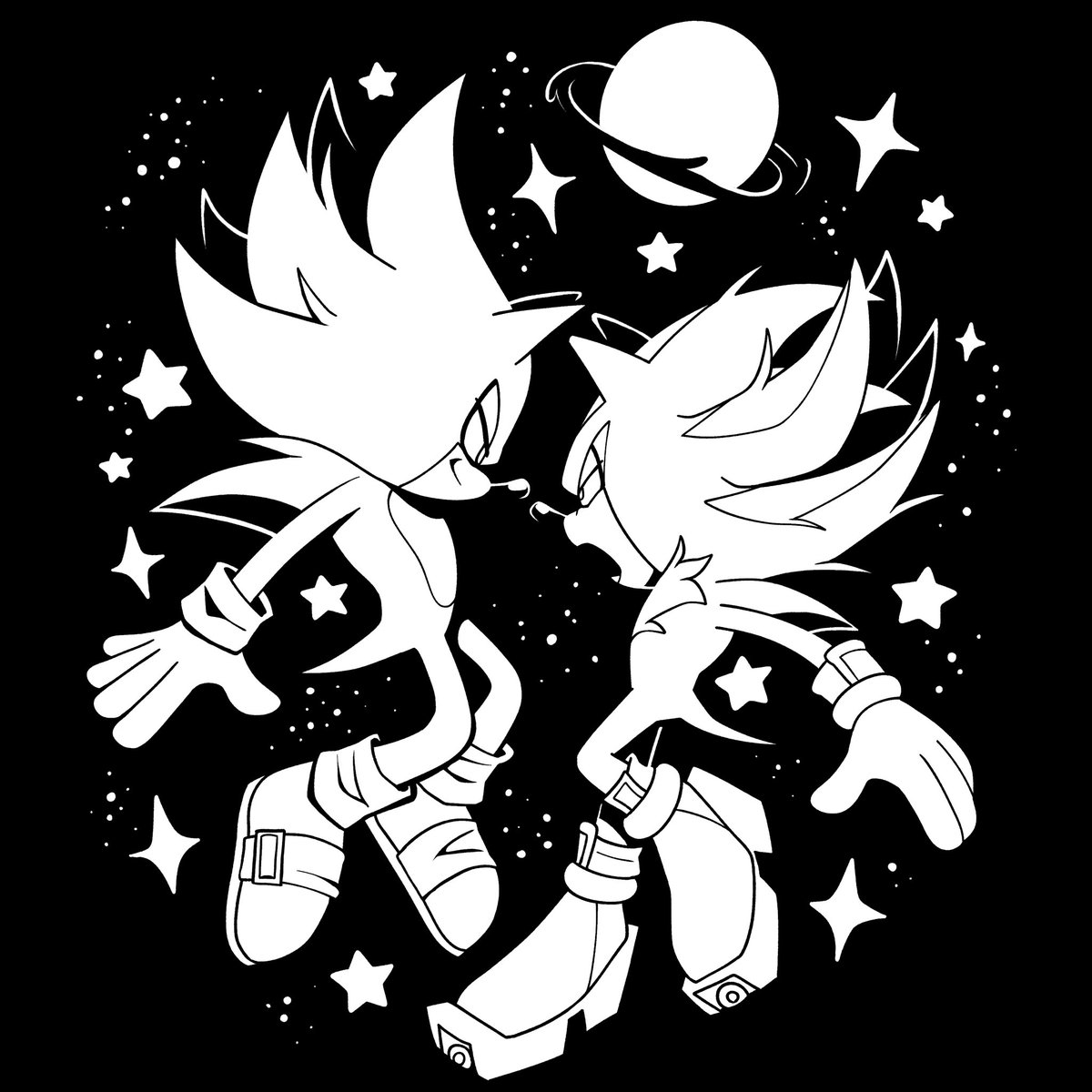 Boyfriends flying in space #sonadow