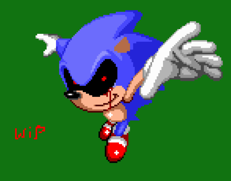 sonic.exe I did for threes a crowd, I dont rlly do sprite art but im trying to get in the groove.