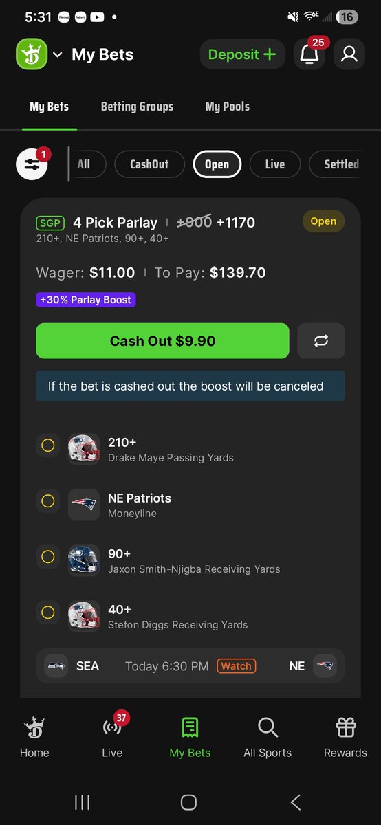 chrischaney7's tweet photo. @DKSportsbook https://t.co/Z7xa4amjQX