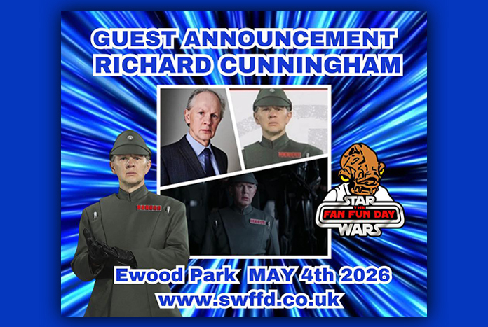 JediNewsNetwork's tweet photo. Richard Cunningham Announced for Star Wars Fan Fun Day on May 4th, 2026 - https://t.co/SUyKeYy1wJ #StarWars @swffd #StarWarsFanFunDay @Rovers @StarWars #StarWarsDay #RichardCunningham #RogueOne #GeneralRamda https://t.co/VCuCqlelhJ