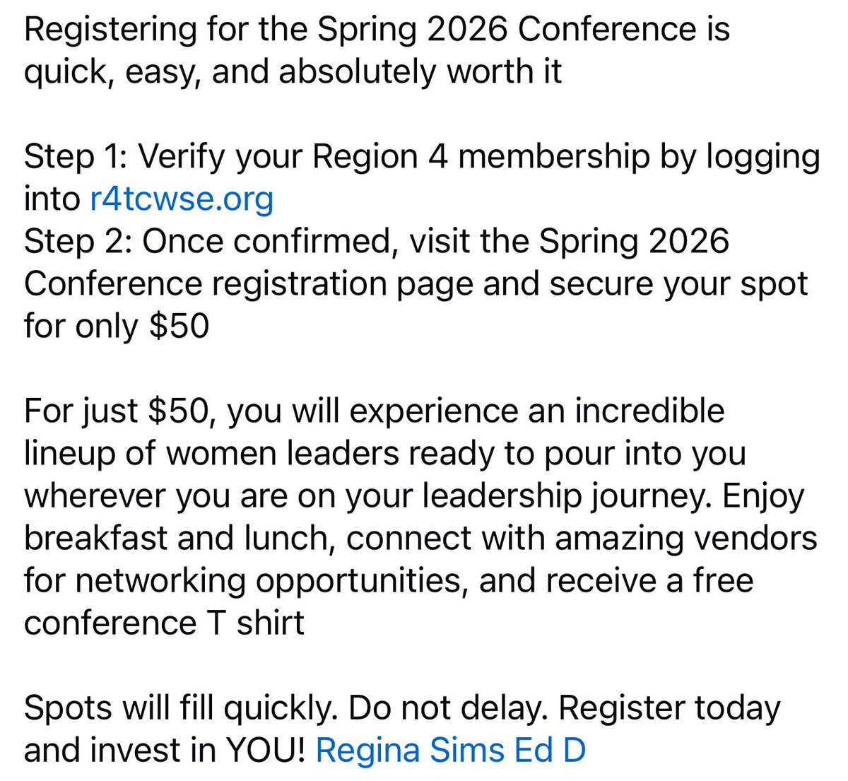 TCWSE Region 4 tweet media