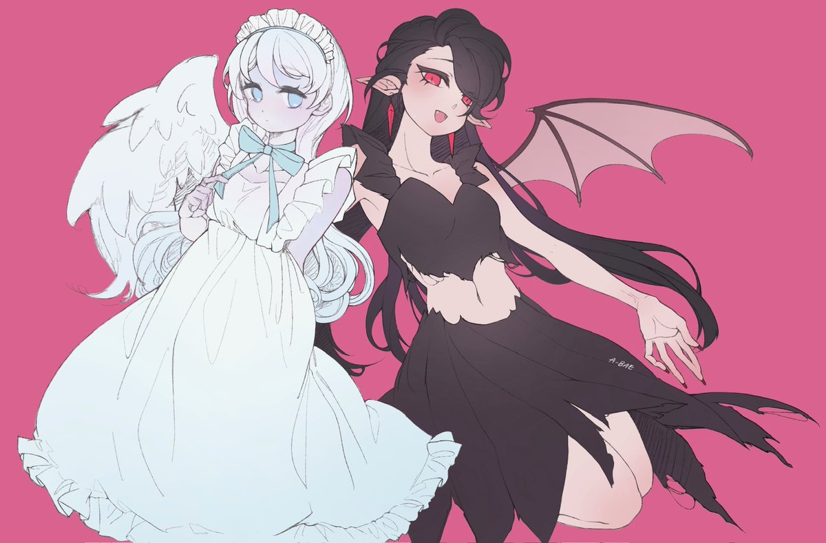 Angel and Demon 
#OCart #angelart #demonart