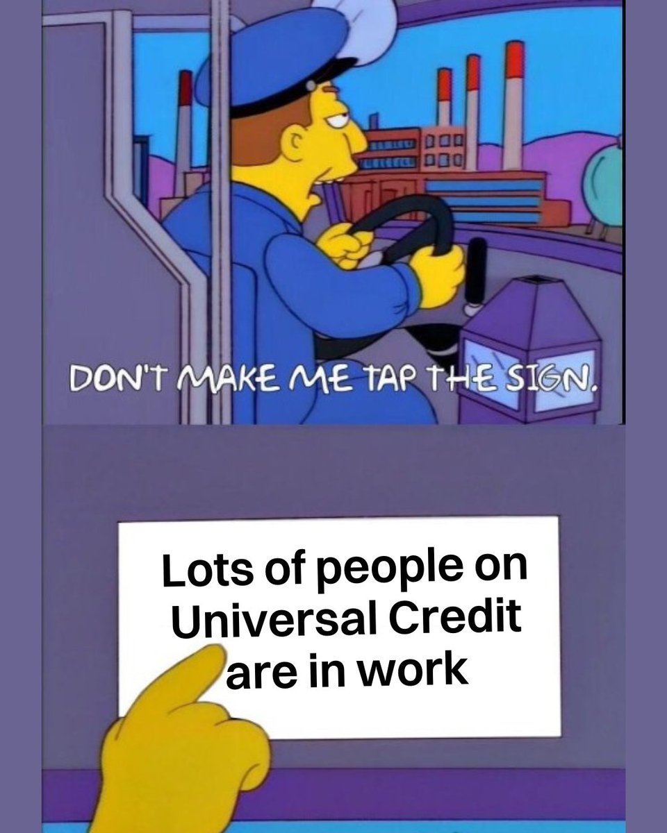 🚨 Lots of people on Universal Credit are in work.

Wages are just so low that even with a Universal Credit top up people still can't afford food and bills.

Re-post to help us spread the message.