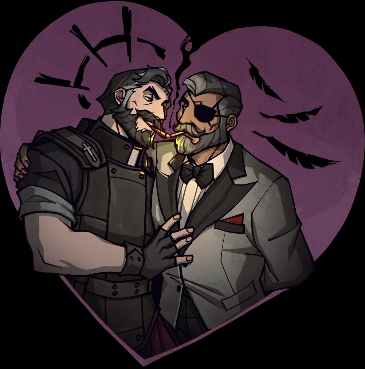 amiyourhiro's tweet image. I'm a soldier of old man yaoi art army 🫡 

First out of some art pieces I want to do with Venator and pairings/ships I like with him (probably to compile them all together for the Valentine's Day). 

But the top one goes first, aka ravenator 🔥🐦‍⬛✝️