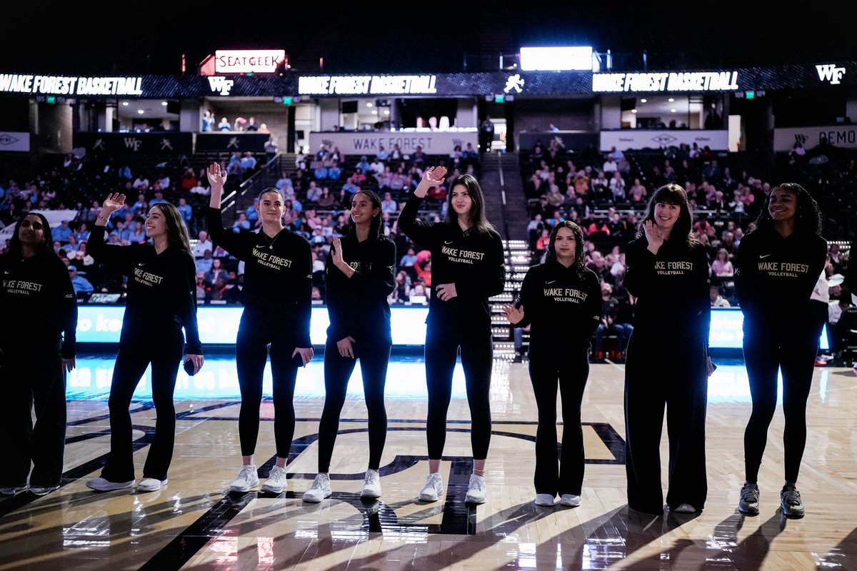 WakeVolleyball's tweet photo. Thank you @WakeWBB for having us today during NGWSD weekend 🫶 https://t.co/YLtp6obsHi