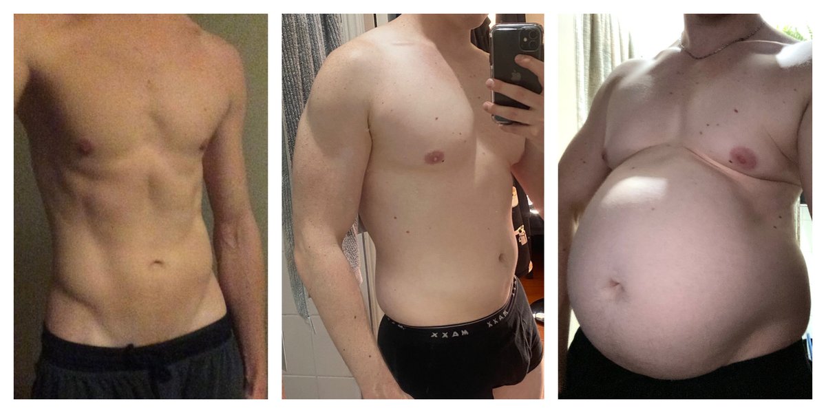 Ectomorph, Mesomorph &amp; Endomorph. What a life I’ve lived haha *pats belly* #transformation #twinkdeath #exjock #dadbod