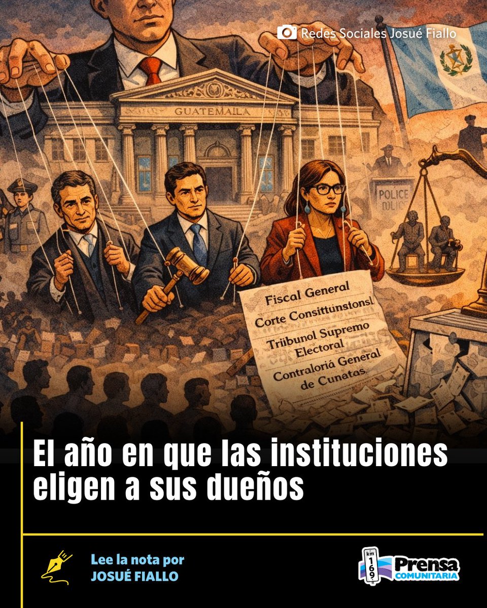 #Opinión ✍️🏽 “Las instituciones ya dejaron de ser del Estado”

Con esta afirmación como telón de fondo, Josué Fiallo examina la captura institucional en Guatemala, el rol de las élites políticas y los límites de la presión internacional en un momento que el propio autor define