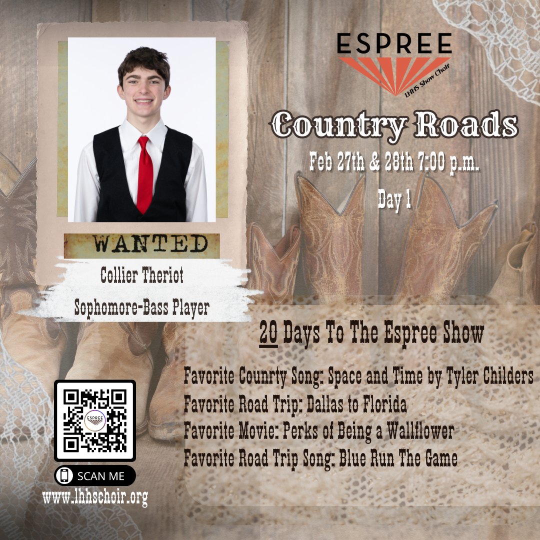 20 Days to the Espree Country Roads Show. Day 1-Meet Collier Theriot