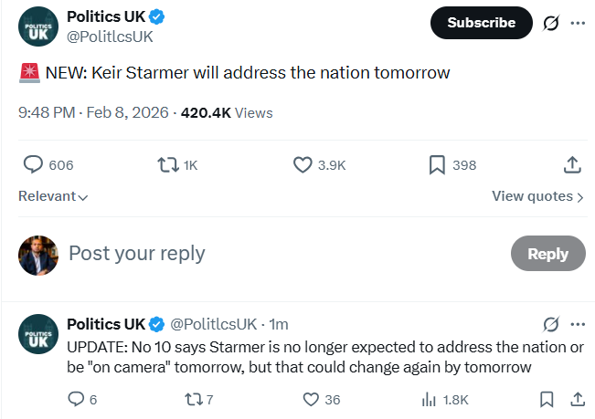The quickest U-turn for the government of U-turns.

My 5-year-old could do a lot better 😂