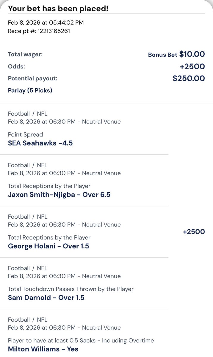 I’m taking my free $10 bet from <a href="/BetRivers/">BetRivers Sportsbook</a> and riding with <a href="/FrancesaPodcast/">The Mike Francesa Podcast</a> #SuperBowlLX