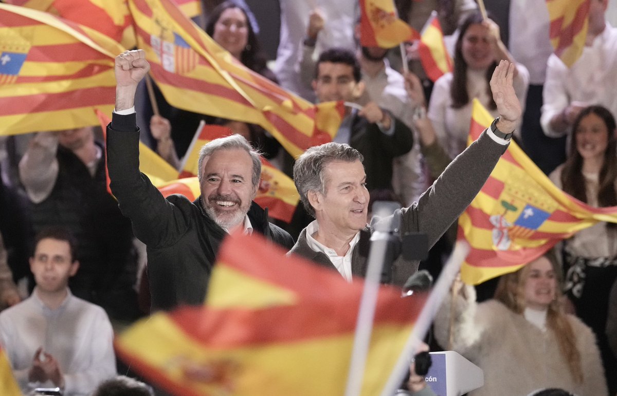Felicidades, <a href="/Jorge_Azcon/">Jorge Azcón</a>, por la victoria en las elecciones autonómicas de Aragón.

Los ciudadanos han confiado en la gestión del PP y han dado la espalda al abandono de Sánchez. 

Ahora toca gobernar para todos los aragoneses. ¡Adelante! 💙🤍
