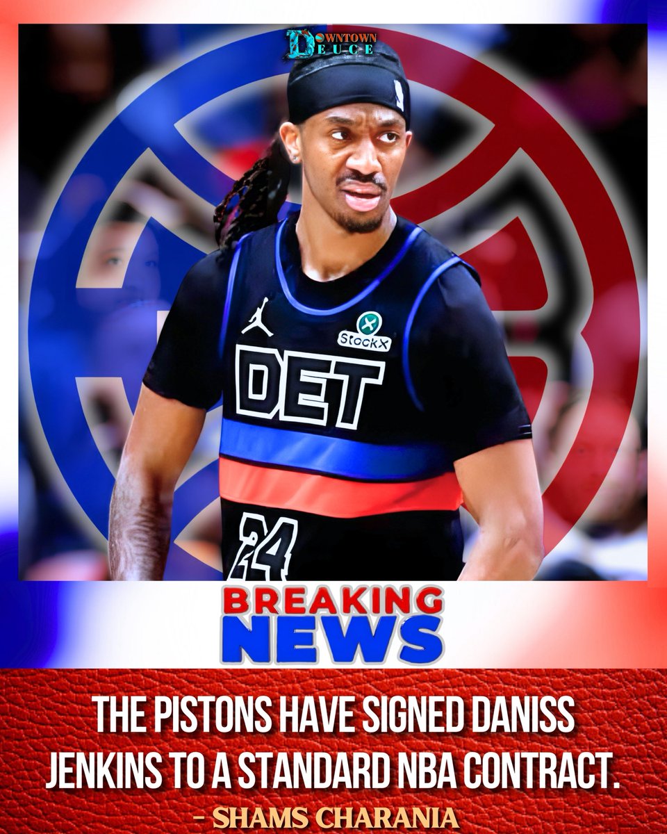 DowntownDeuce's tweet photo. The Detroit Pistons are signing two-way guard Daniss Jenkins to a two-year contract, with a team option for 2026-27. 🔵🔴 #detroitbasketball https://t.co/cowdQZYoUR