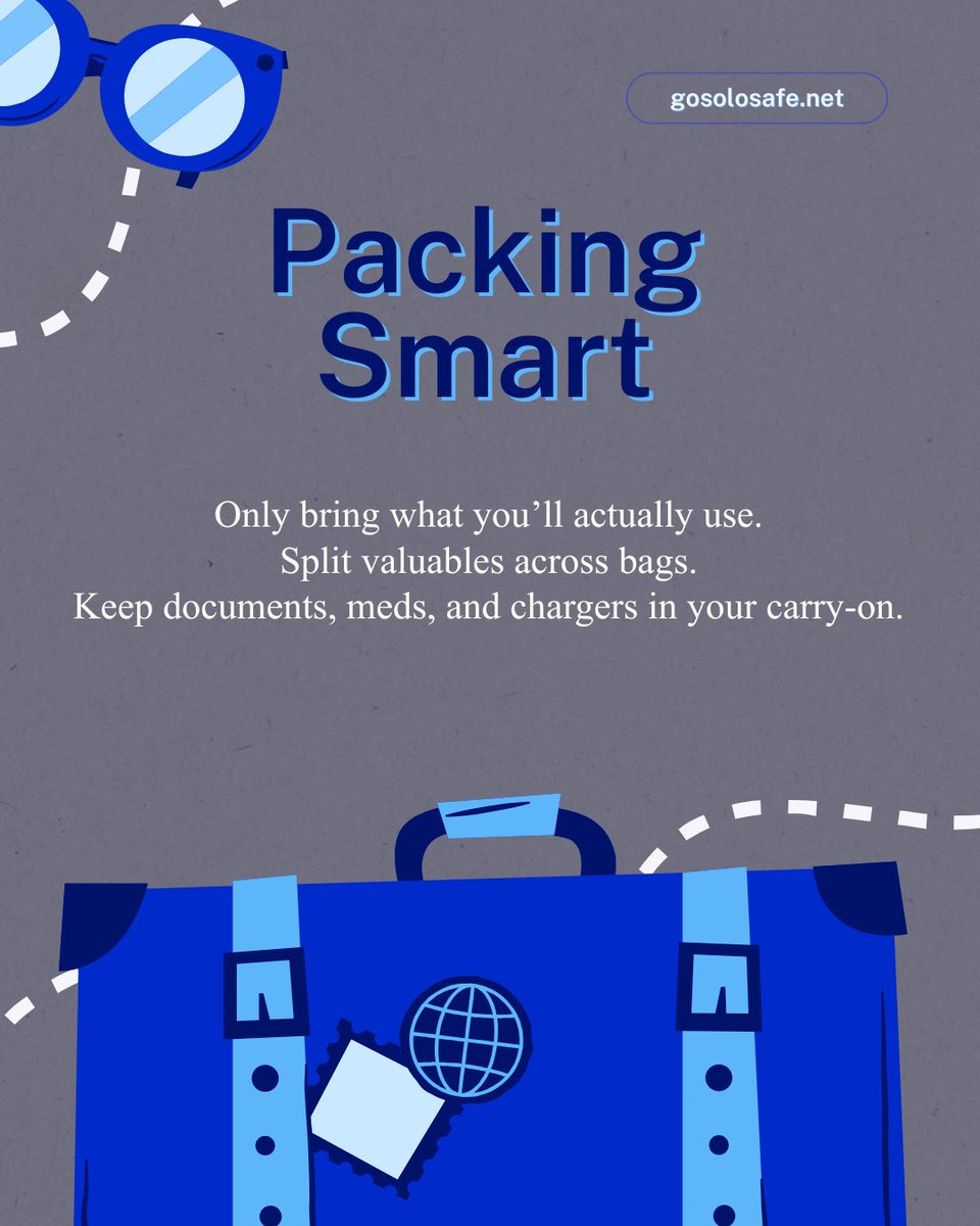 SoloSafeApp's tweet photo. Solo travel is freedom, but preparation makes it safer.
These small habits can make a big difference wherever you go.

#SoloSafe #SoloTravelTips #TravelSafety #TravelSmart #WomenWhoTravel #DigitalNomads #SafeTravel https://t.co/YZiNT428lB