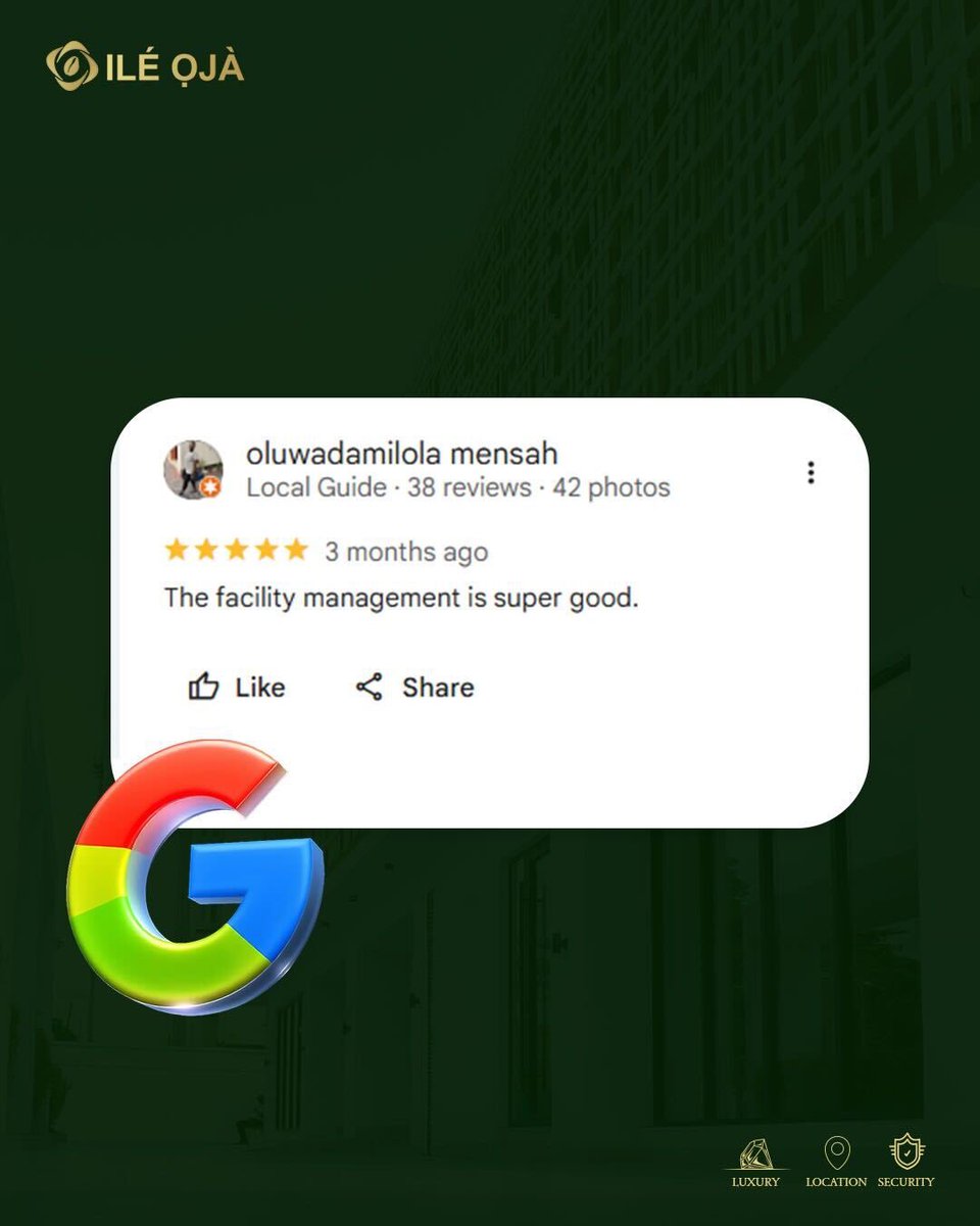 Spaces run well because people care.

Thank you for recognising the Ilé Ọjà management team. We’re committed to making every visit seamless and welcoming.

#IleOjaMall #CustomerExperience #LagosRetail