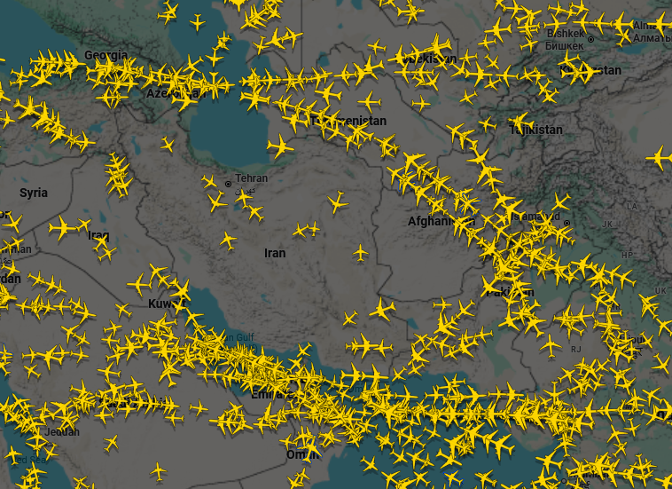 <a href="/_GlobeObserver/">Globe Observer</a> Everyone is flying around Iran.