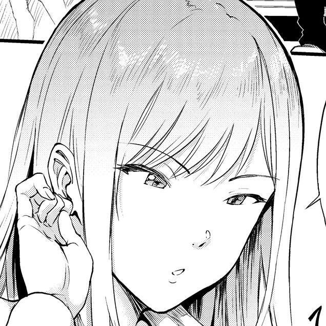 原稿線画の
←ビフォー、アフター→ 