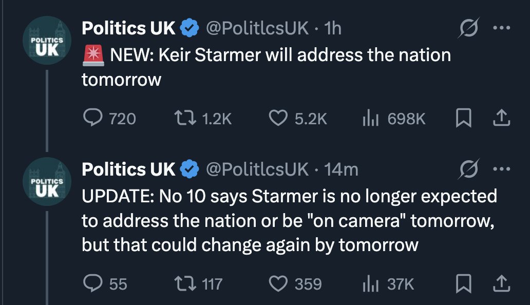 Starmer can chair a meeting. He can draft a minute. He can lead a team. He can hold a press conference ... [puts finger to ear] ... No, wait, I'm hearing he can *not* hold a press conference.