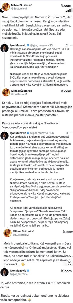 Žal je odgovorni urednik STA zbrisal vse svoje komentarje v debati na X-u na temo medijskih manipulacij, ki jo je sprožilo medijsko poročanje o “sporu” med 8. marcem in nesojenim ustavnim sodnikom Cirilom Keršmancem. 

Če koga zanima, je cela debata z vsemi komentarji še vedno na