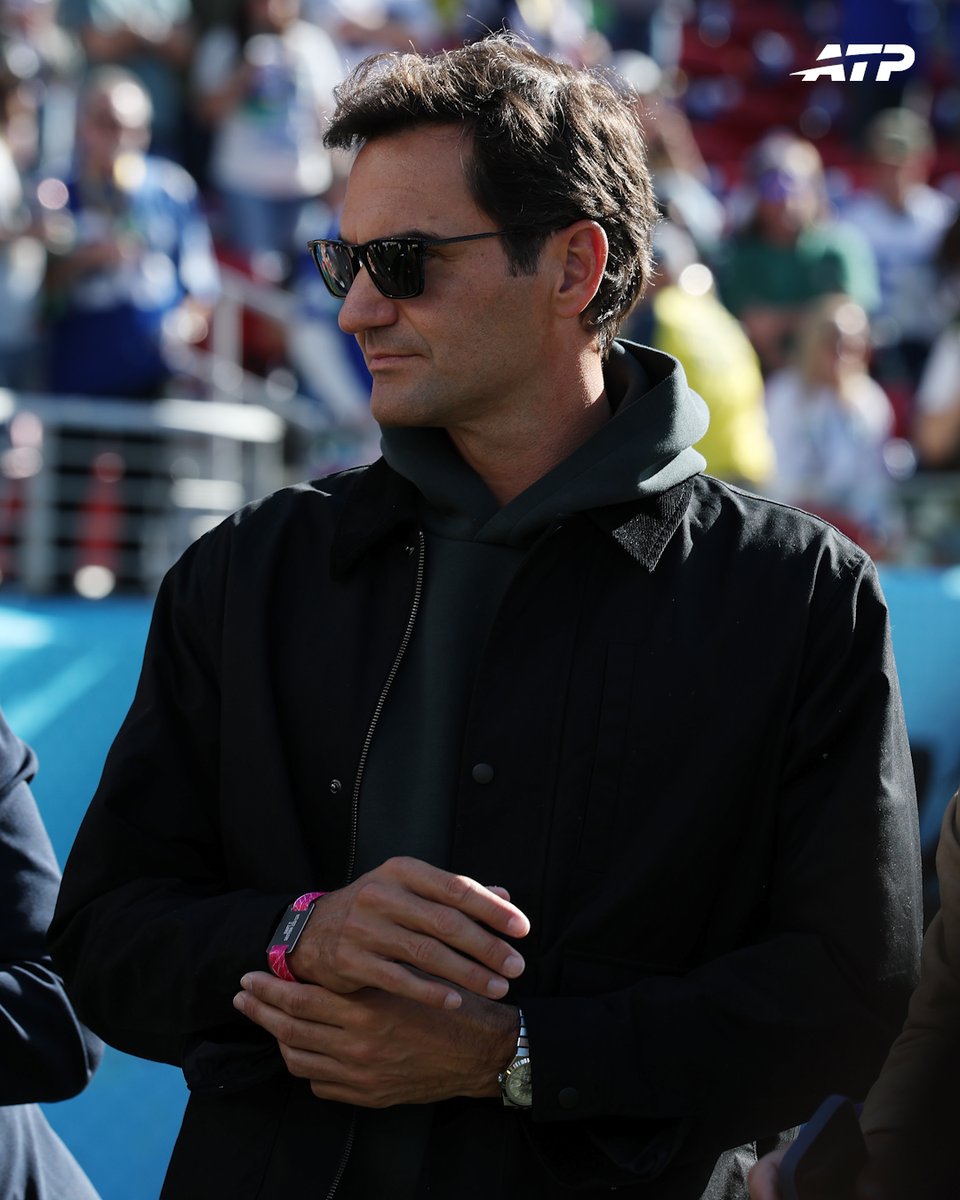 atptour's tweet image. Super Bowl Ready 😍

@rogerfederer #SuperBowlLX