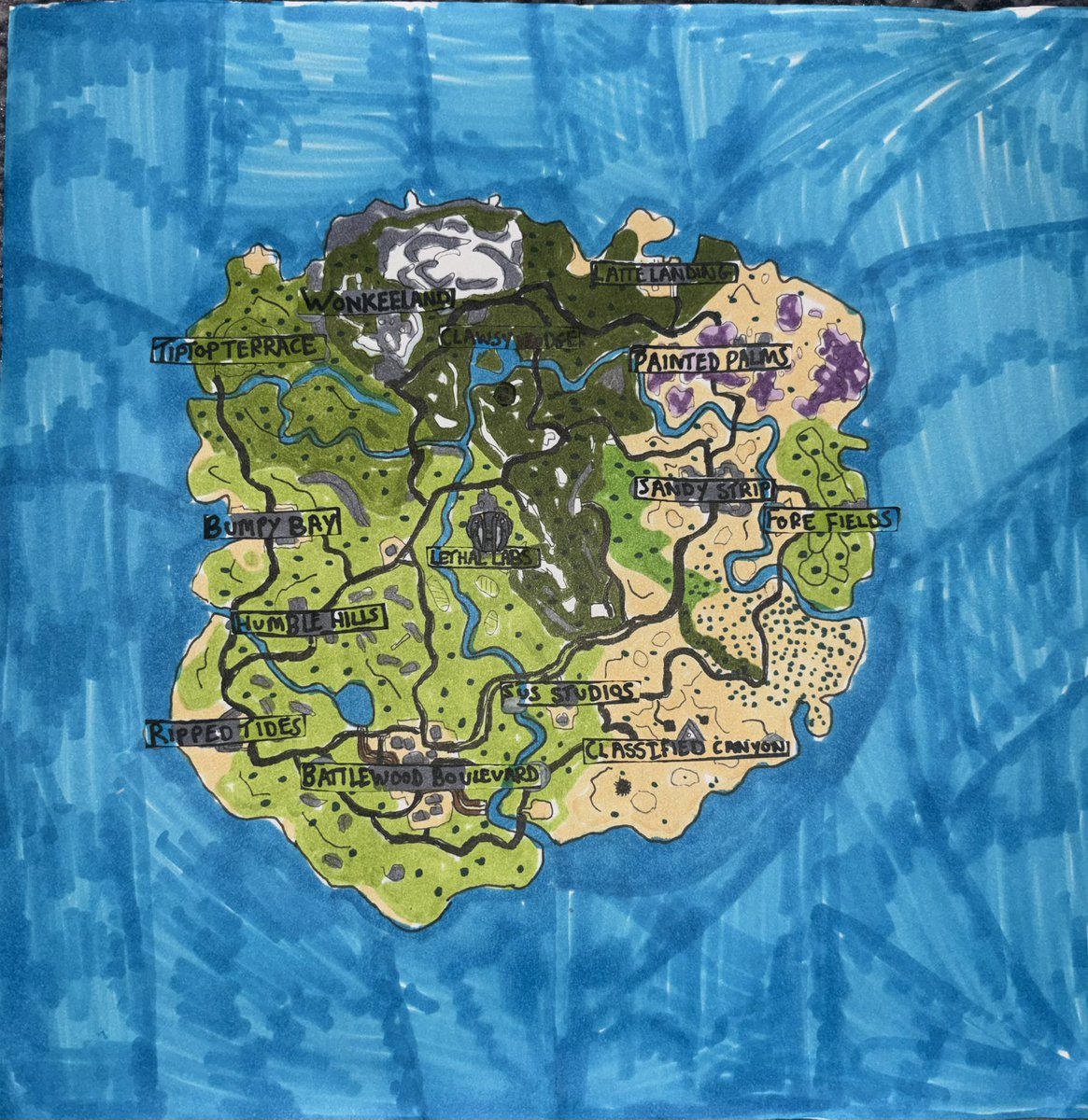 FNBR map updates hand drawn tweet media