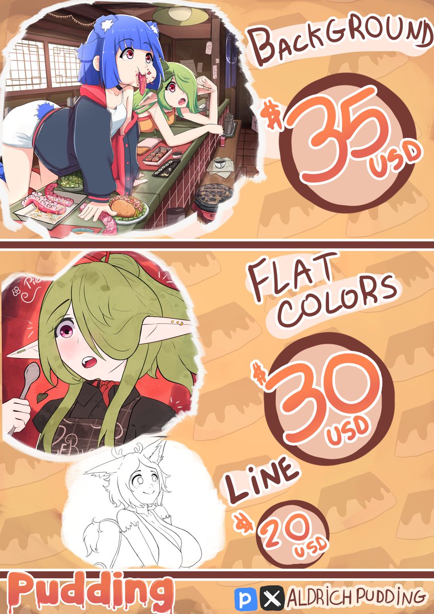 🍮𝓐𝓵𝓭𝓻𝓲𝓬𝓱 𝓟𝓾𝓭𝓭𝓲𝓷𝓰 🍮 5/5 COMM OPEN tweet media