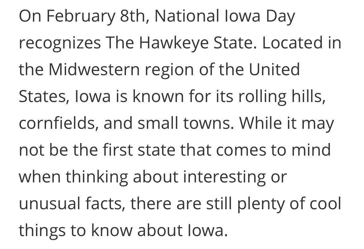 Bean4Heisman's tweet photo. Happy national Iowa day! 🐤 #HawkeyeState https://t.co/Eax24XMkPY