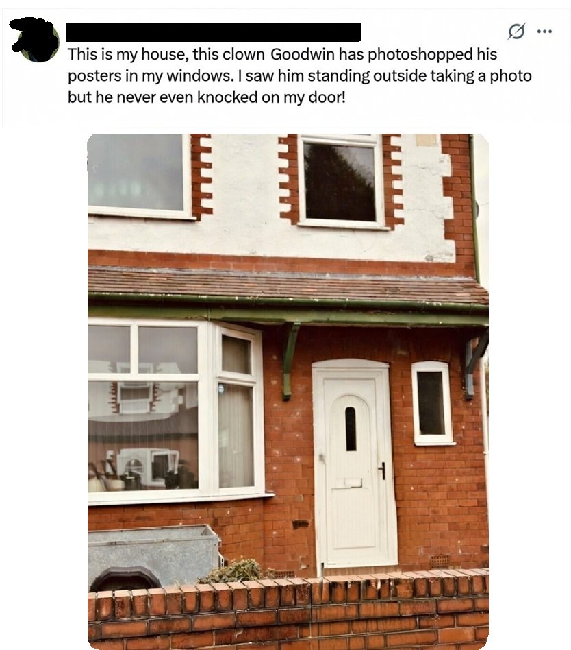 GBNews23653867's tweet photo. 🚨Well, well, well!!!

We have no proof the post on the right is genuine, and we covered the poster's name because there is little doubt Reform activists would only target this person if it is genuine. Meanwhile Goodwin's activists are spreading lies about Hannah Spencer!!! https://t.co/YfJotaJ8Ag