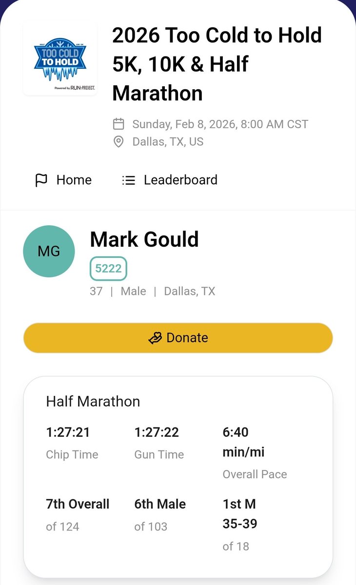 britishcanuck's tweet photo. Pr'd my half by 45 seconds on a harder course, after a 16 mile run yesterday and lots of zwifting. Lost 30 seconds at mile 5 due to a side stitch that forced me to walk a couple times until I got it under control.

New goal sub 1:25 by end of 2026 at over 200lbs https://t.co/USYQy3GBVk