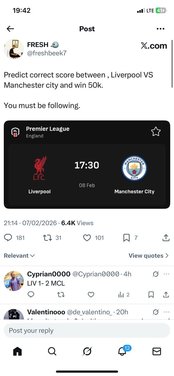 Cyprian0000's tweet photo. @freshbeek7 @freshbeek7 Good evening, I won the prediction. https://t.co/jzQNhfIpFw