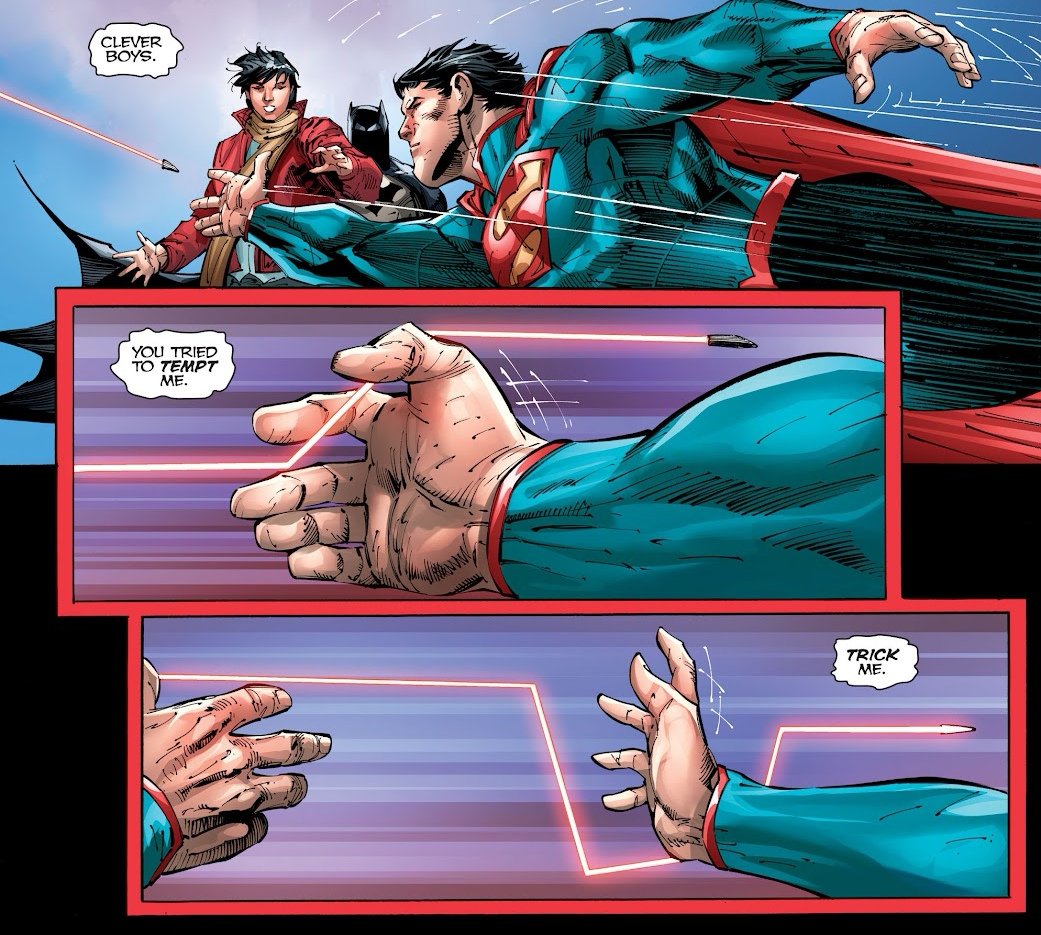 aniluojl's tweet photo. ＃SuperBat
"I love you"
★☆☆☆☆

"Clever boys, you tried to tempt me, to trick me. But I know who the real target should be. The one you confide in the most, the one you'll miss more than any other… when he dies…"
★★★★★★★★★★★★★ https://t.co/nFCEYtCMED