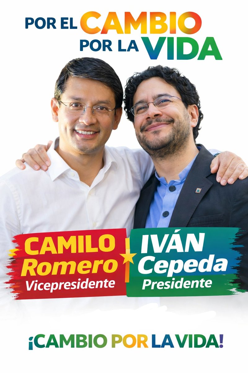 ANDRESMACANA's tweet photo. Cuando Colombia se une, la vida y la esperanza avanzan.
Por un país justo, en paz y con futuro.
#ColombiaPorLaVida #CepedaPresidente2026 #CamiloRomeroVicepresidente2026 https://t.co/1naoXmSKss