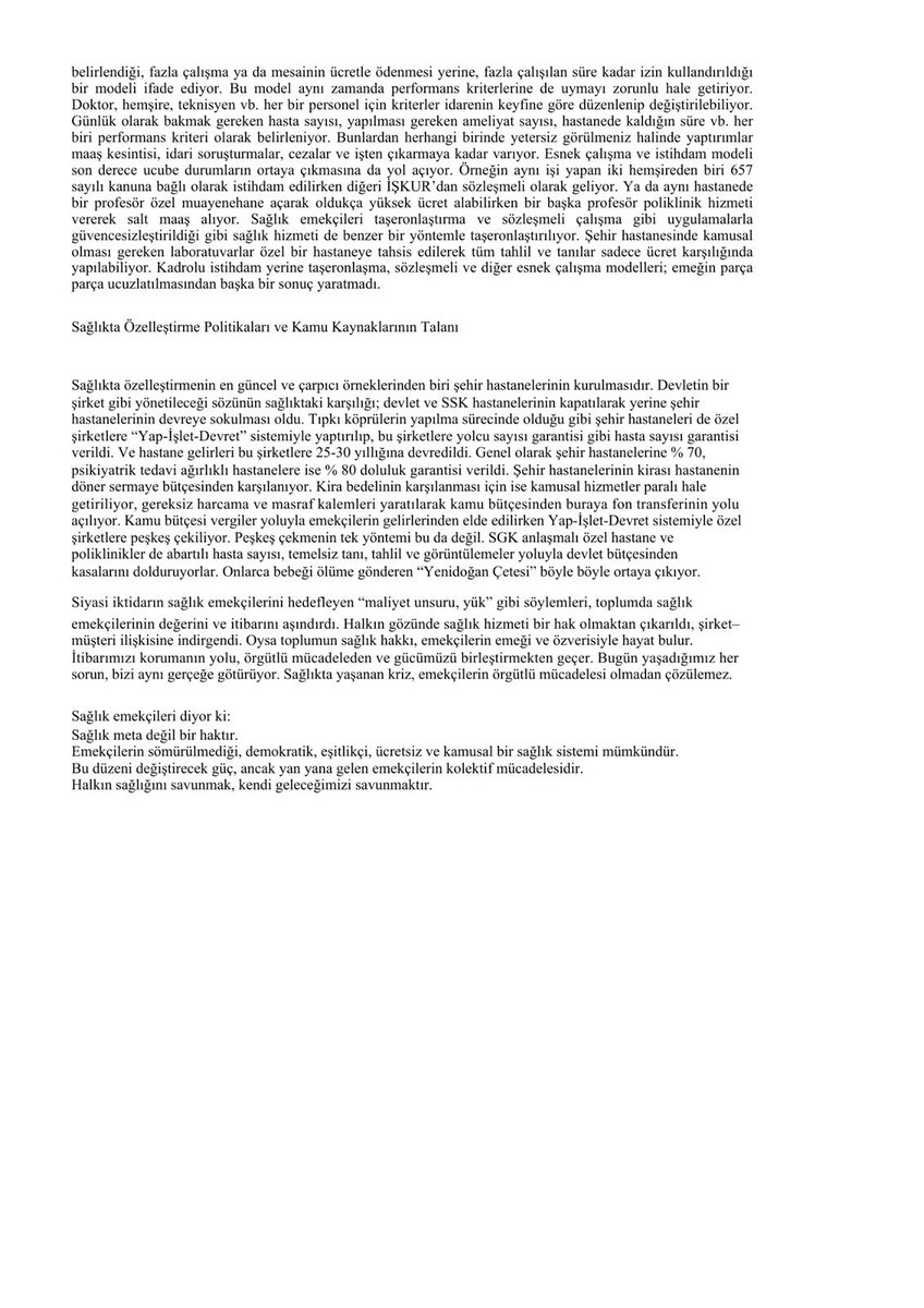 Sağlıkta Yaşanan Kriz ve Sağlık Emekçilerinin Sorunları
Okumanız dileğiyle!