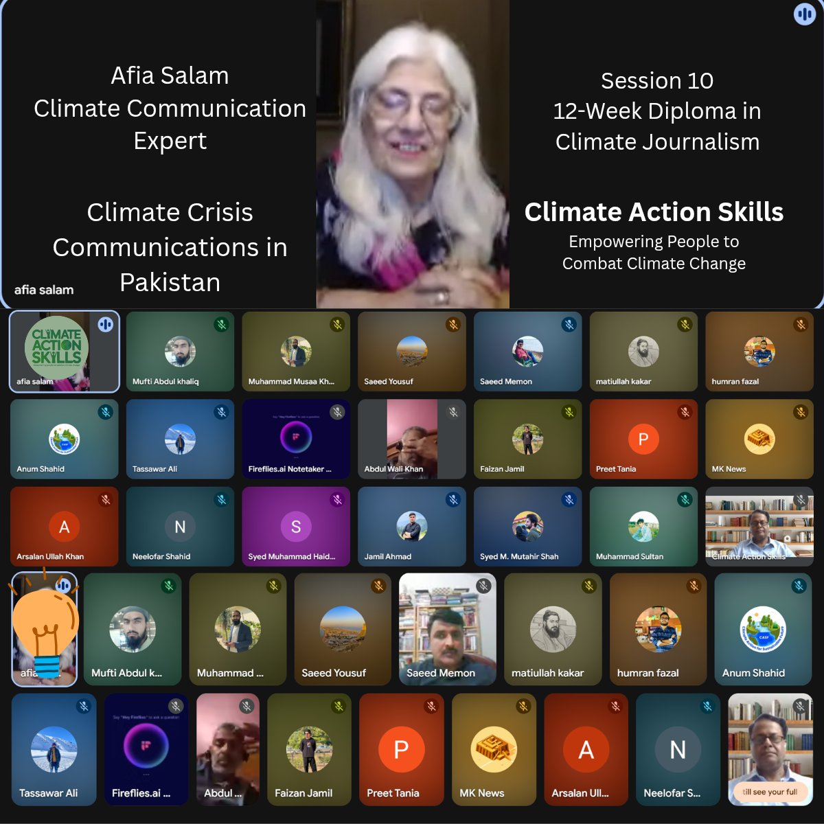 We concluded Week 10, with a climate budget simulation and newsroom stress test next, and results in Week 12.
As online training grows, we’re hopeful that climate education will spread with quality, integrity, and selfless commitment, just as we strive to do.
#ClimateJournalism