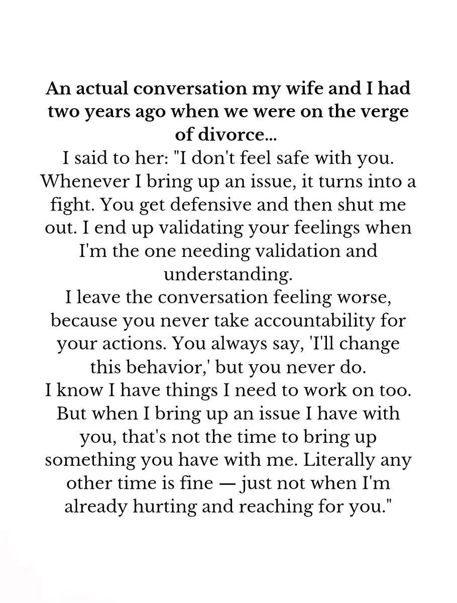 An actual conversation my wife and I had two years ago when,...