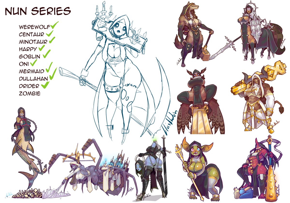 I may do up to 5 more monster nuns after zombie, which ones would you like to see?