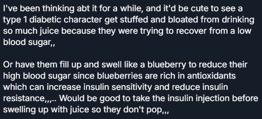 _VanillaCoffee_'s tweet photo. I have some kink ideas involving type 1 diabetics

Though I'm not fetishizing the chronic illness, nor the people with said chronic illness. But rather regular kink scenarios involving people with said chronic illness

Hopefully this doesn't come off as insensitive (As I am T1D) https://t.co/Vy6lfs5YGL