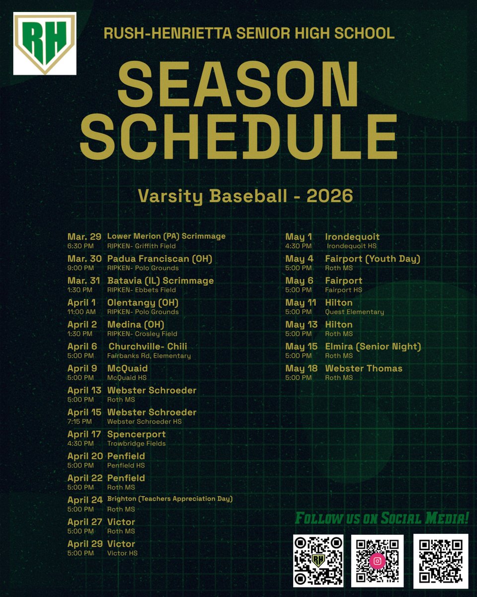 Rush Henrietta Baseball tweet media