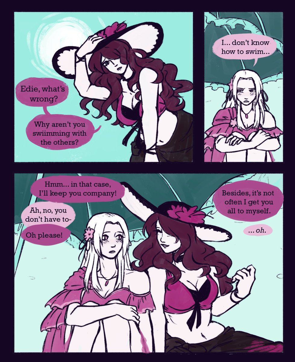 obsmiechujek's tweet photo. [8] Maybe she could give Edelgard swimming lessons #FE3H https://t.co/xGOEntS93W