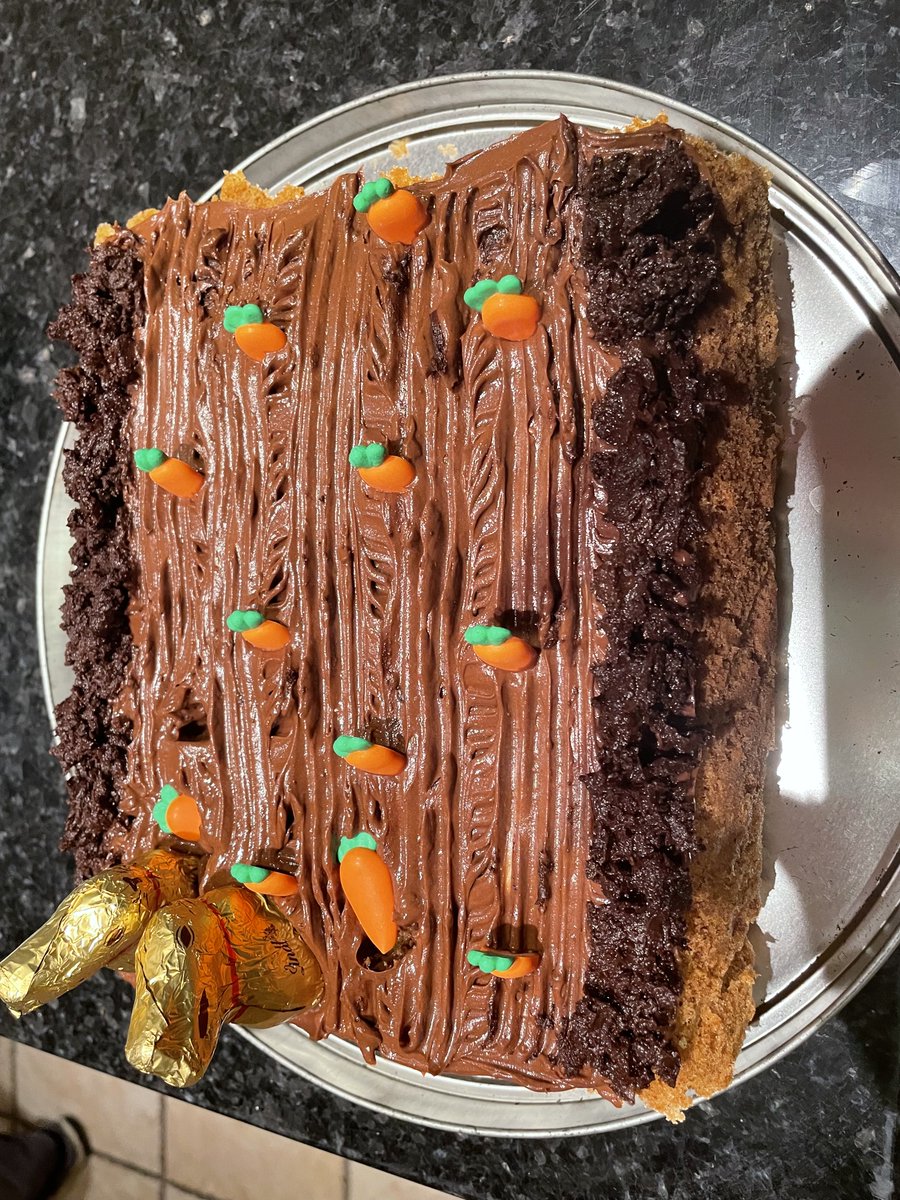 In honour of Superbowl I have made a Bad Bunny cake 😂 Actually my grandson’s second birthday 🐰