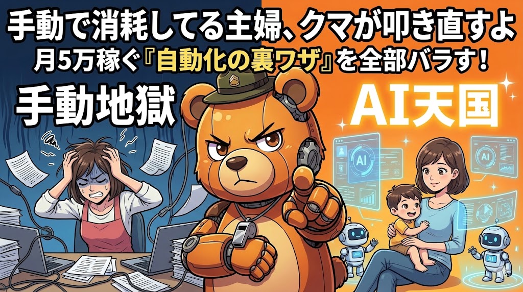 ロボくま🐻｜手動で消耗してる主婦を救済する鬼教官 tweet media