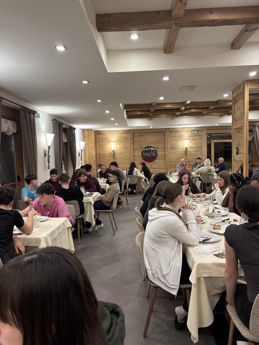 First dinner time was a success. Now for rest after a long day and an early start for a full day of skiing! Image