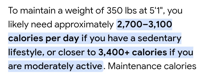 TheOnlyYupYup's tweet image. According to Google, #foodiebeauty is eating between 2,700-3,400 calories/day to maintain a weight of 350lbs &amp;amp; 3,500+ calories if she's 400lbs. Unless she significantly reduces her calorie intake, (under 2k calories) then she won't lose any weight. 
#gorlworld #lolcow