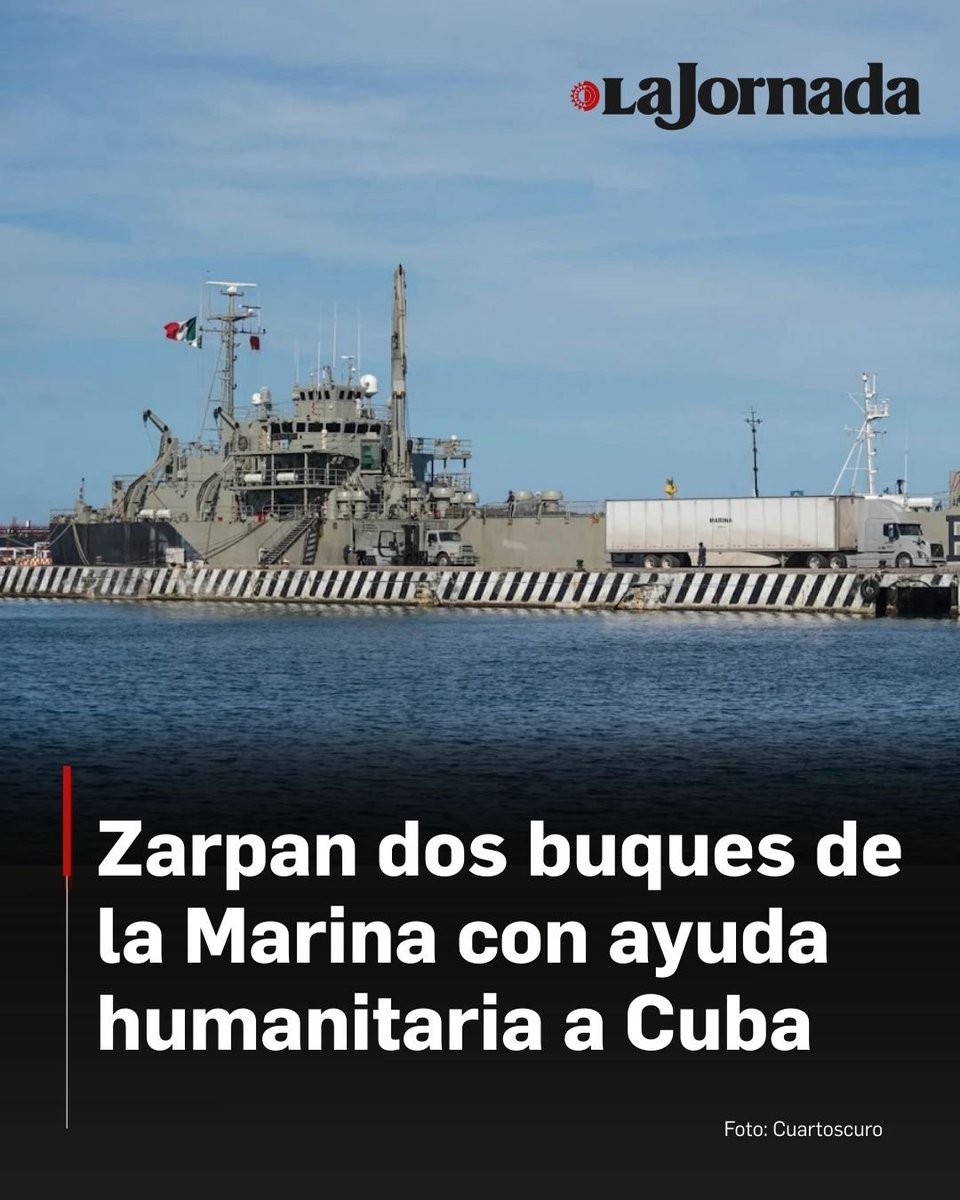 🚨🇨🇺🇲🇽 BREAKING — 2 Mexican Navy Ships Sail for Cuba with Humanitarian Aid, Challenging US Blockade.