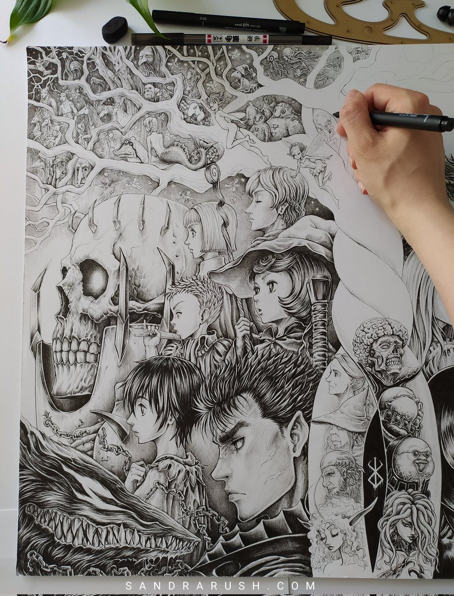 From drawing Bererk fanart Fantasia 🖤 Prints available at SandraRush.com