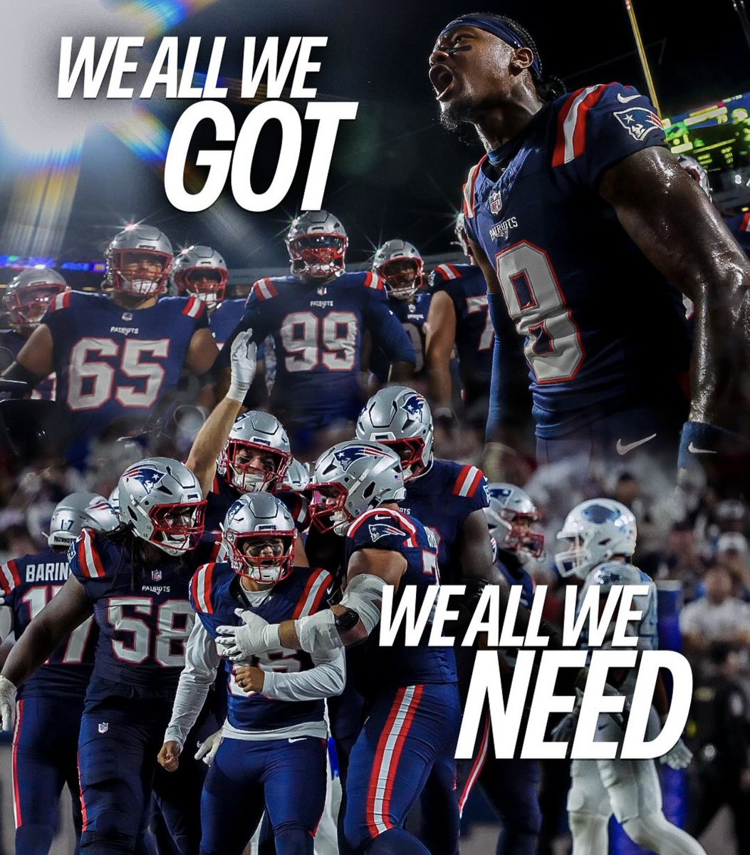 diehardbosfans's tweet photo. We all we got we all we need! LFG #patriots https://t.co/SxjUOiN3m2