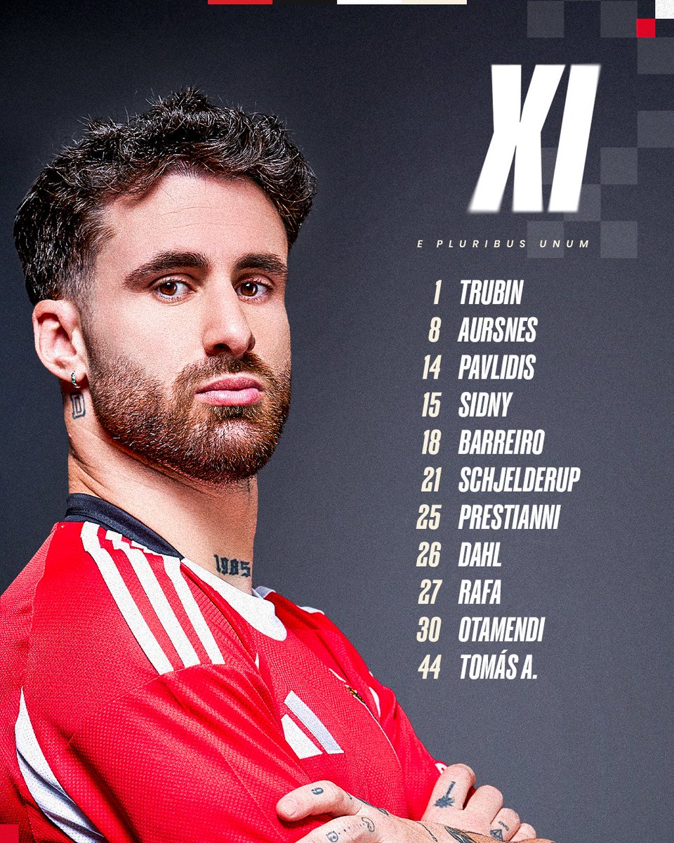 📋 O 𝗡𝗢𝗦𝗦𝗢 𝟭𝟭 para hoje!

#SLBALV | #LigaPortugalBetclic