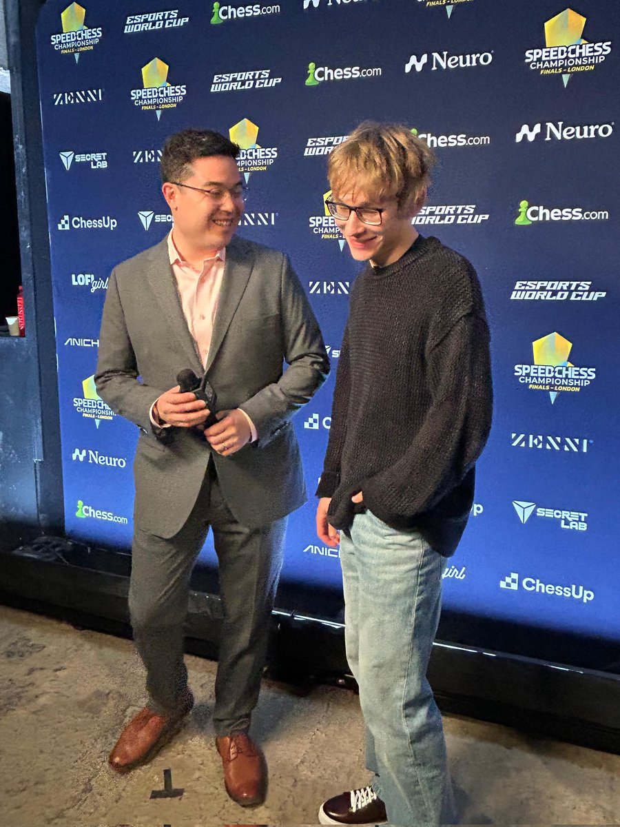 Huge congrats to Denis Lazavik on qualifying for <a href="/EWC_EN/">Esports World Cup</a>! 👏

Had a great off-stream interview with Denis right after the win - will share the clip on my socials as soon as I can. 🎙️

#SCCFinals #Chess