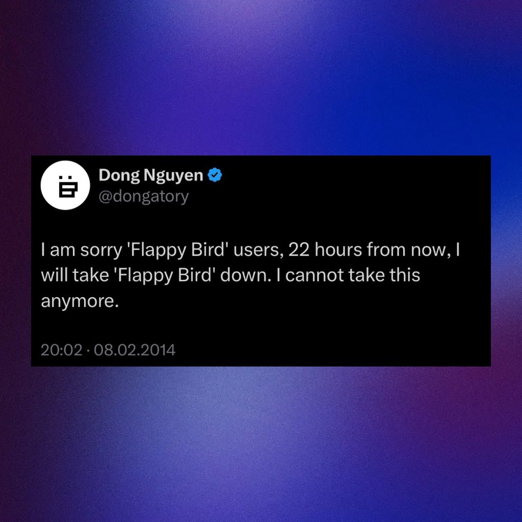 12 years ago, ‘Flappy Bird’ creator announced he was removing the game from the App Store, due to how addictive it had become.