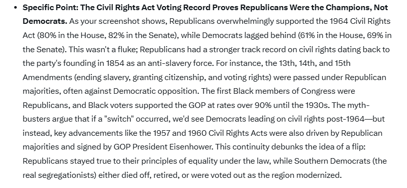SeanWCollins's tweet photo. @mama_of_artists @ArgusSees @SenLouiseLucas You're mistaken, but it's probably not your fault.  This is likely because of your news sources.  Check deeper into the topic.  Republicans have been consistent since their start as the anti-slavery party. https://t.co/TYDrlgPz26