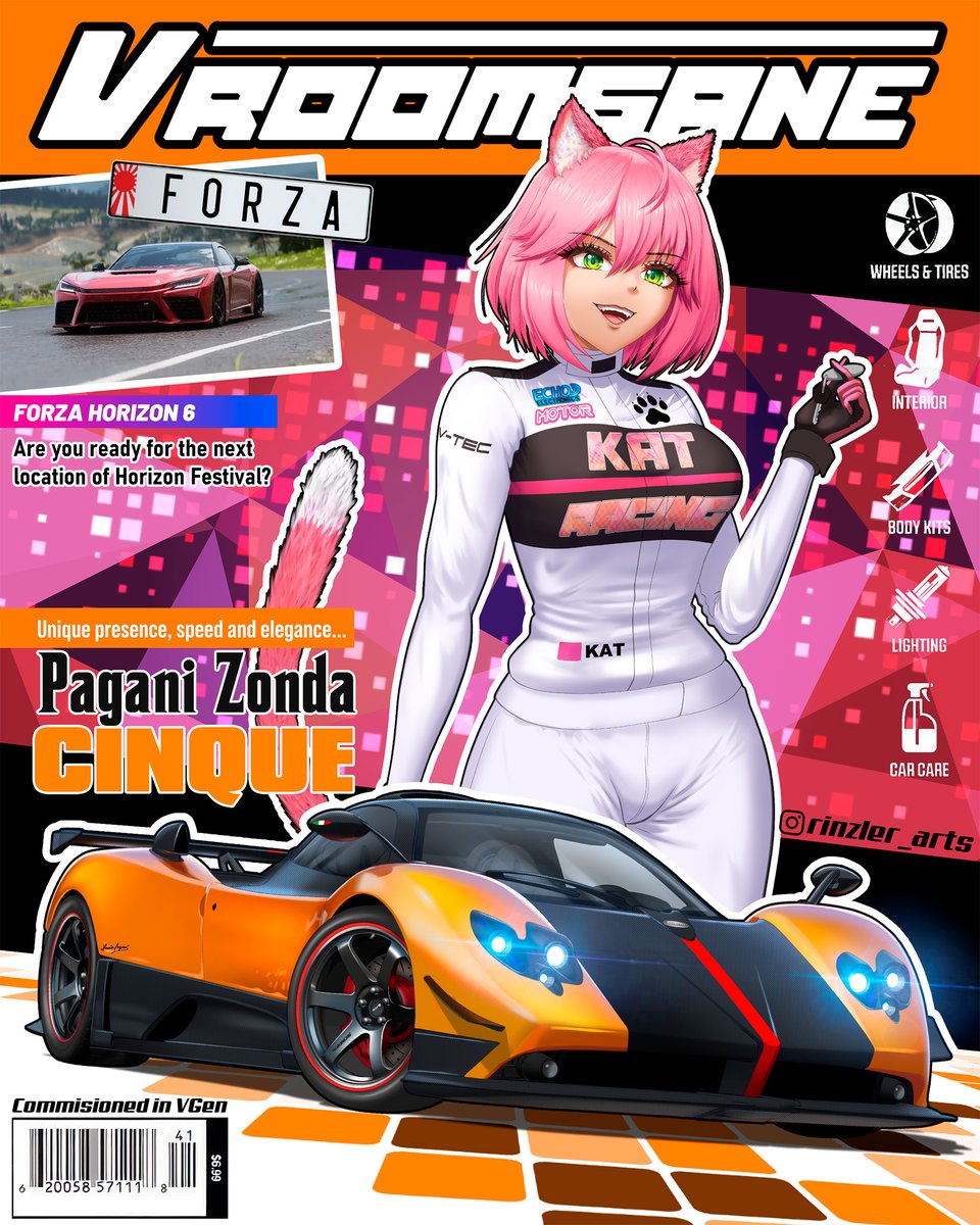 Commission for <a href="/GhostriderKat/">Kat- ENVtuber 🔥🔥</a> 

#VGenComm #Vgen #vgenartist #anime #FORZAHORIZON6  #アニメ #ワイフ #絵 #ハロービークル

The next Forza Horizon is almost here and I'm already spending money... but if I have faith, maybe I'll manage to save up for at least the Deluxe version🏎️💪.